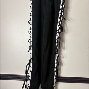 Puma Fenty by Rihanna Black and White Lace-Up Pants